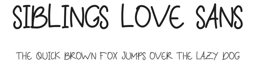 Siblings Love Sans by Edric Studio — Script Handwritten Font