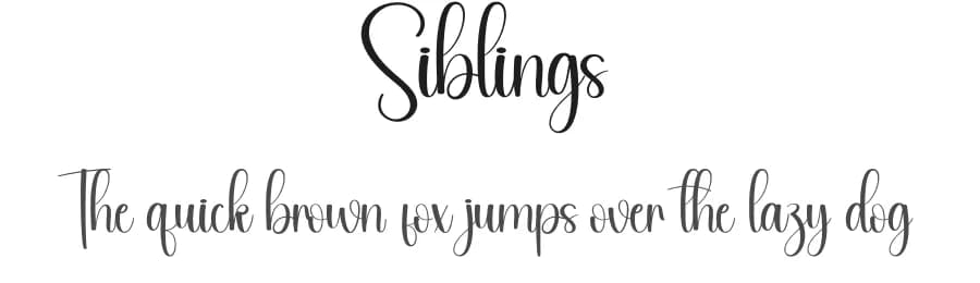 Siblings by Andi Moz — Script Handwritten Font