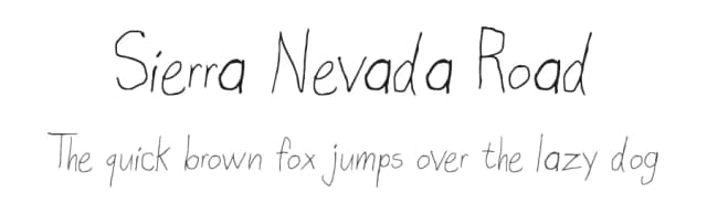 Sierra Nevada Road by JLH Fonts — Script Handwritten Font