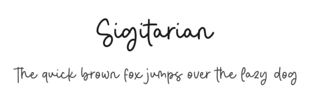 Sigitarian by Letterative Studio — Script Handwritten Font