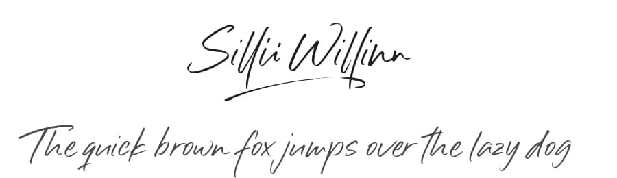 Sillii Willinn by Azetype Studio — Script Handwritten Font