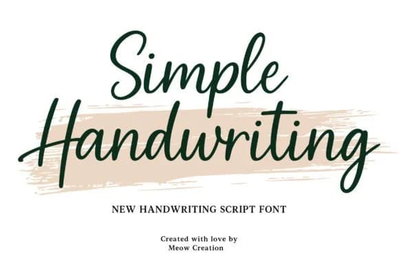 Simple Handwriting Font by Meow Creation — Script Handwritten Font