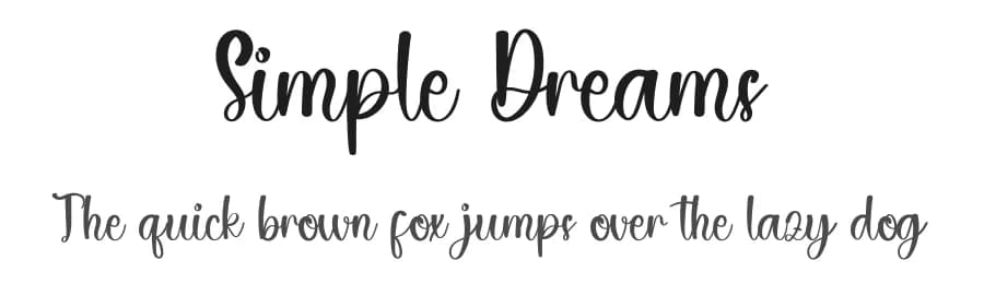 Simple Dreams by PiPi Creative STUDIO — Script Handwritten Font