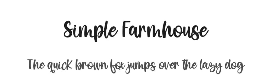 Simple Farmhouse by Goodrichees — Script Handwritten Font
