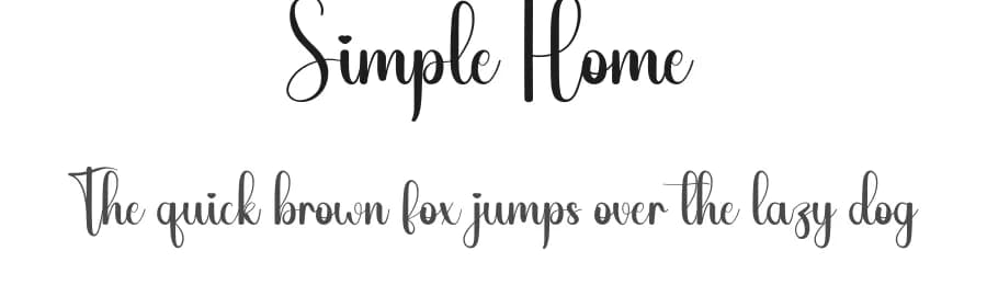 Simple Home by Scratchones — Script Handwritten Font