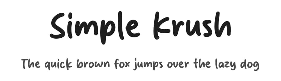 Simple Krush by Origin Type — Script Handwritten Font