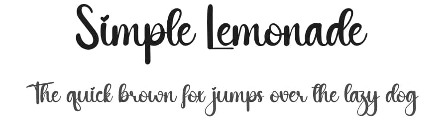 Simple Lemonade by Andi Moz — Script Handwritten Font