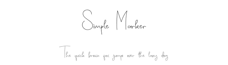 Simple Marker by Behind the Ink — Script Handwritten Font