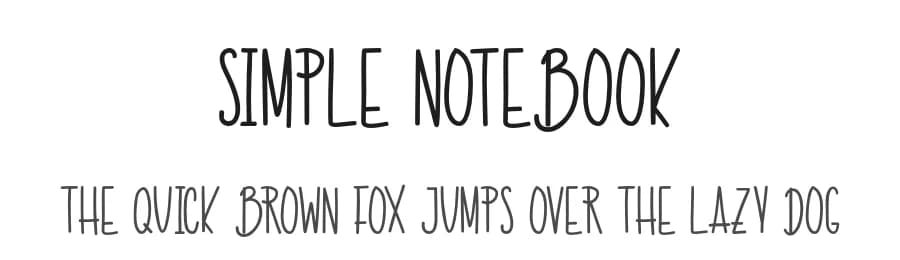 Simple Notebook by Goodrichees — Script Handwritten Font