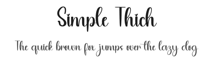 Simple Thich by PiPi Creative STUDIO — Script Handwritten Font