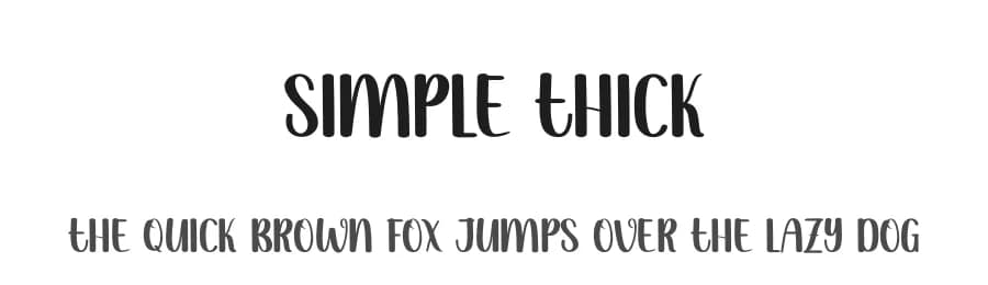 Simple Thick by Andi Moz — Script Handwritten Font