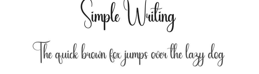Simple Writing by Scratchones — Script Handwritten Font
