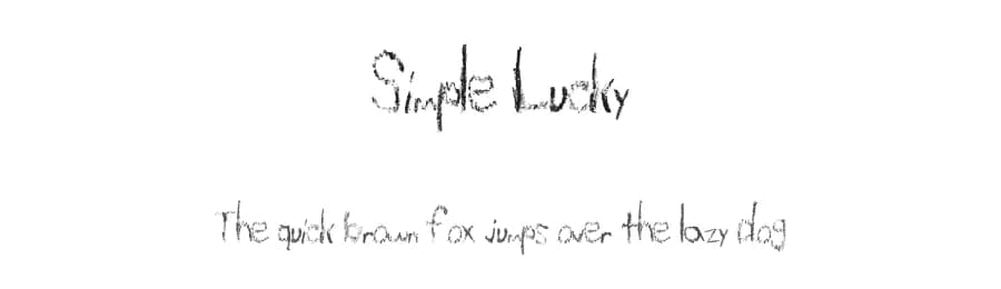 Simple Lucky by Xerographer Fonts — Script Handwritten Font