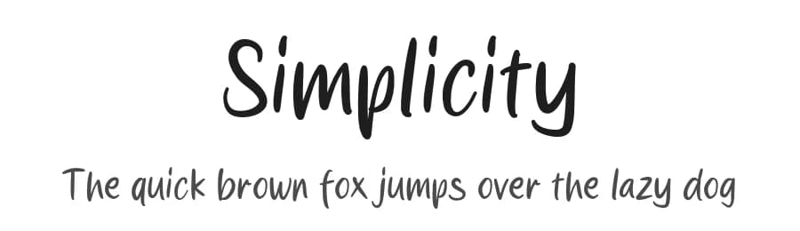 Simplicity by MJType — Script Handwritten Font