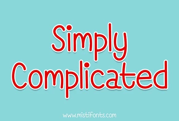 Simply Complicated Font by Misti β Script Handwritten Font