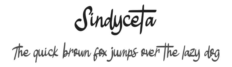 Sindyceta by Riki — Script Handwritten Font