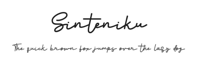 Sinteniku by Almaz Studio — Script Handwritten Font