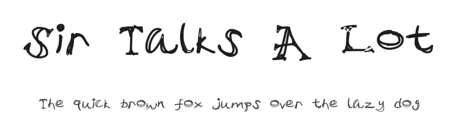 Sir Talks A Lot by Stardrop Studios β Script Handwritten Font