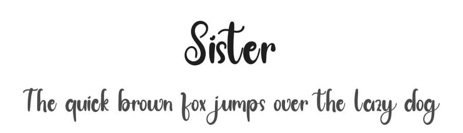 Sister by PiPi Creative STUDIO — Script Handwritten Font
