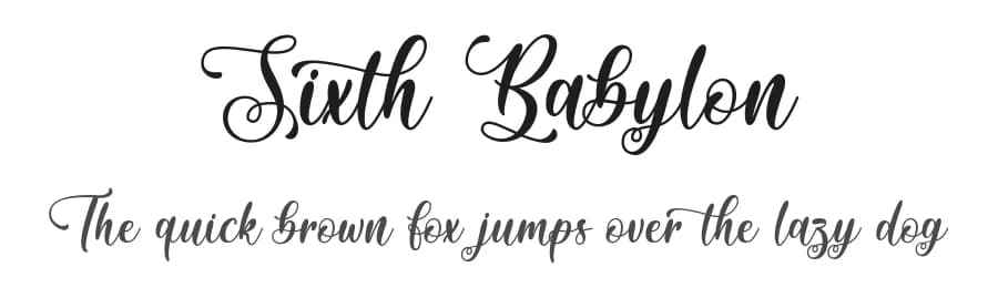 Sixth Babylon by Typhoon Type - Suthi Srisopha — Script Handwritten Font
