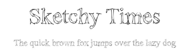 Sketchy Times by !Exclamachine Type Foundry — Script Handwritten Font