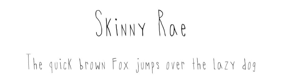 Skinny Rae by Andi Barefoot — Script Handwritten Font