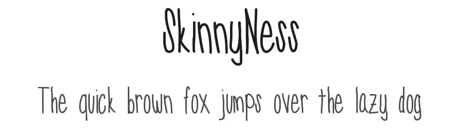 SkinnyNess by Vanessa Bays — Script Handwritten Font