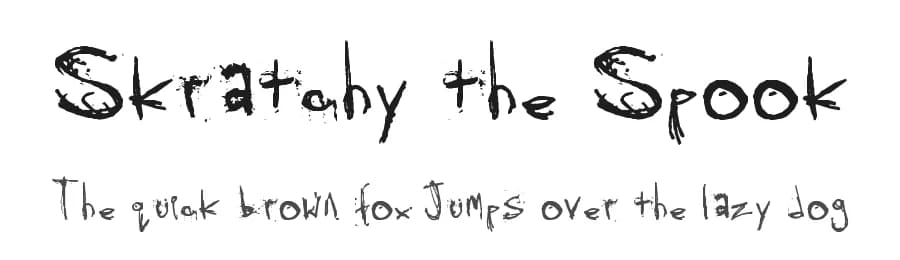 Skratchy the Spook by Daniel Voshart β Script Handwritten Font