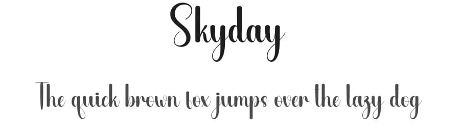 Skyday by Andi Moz — Script Handwritten Font