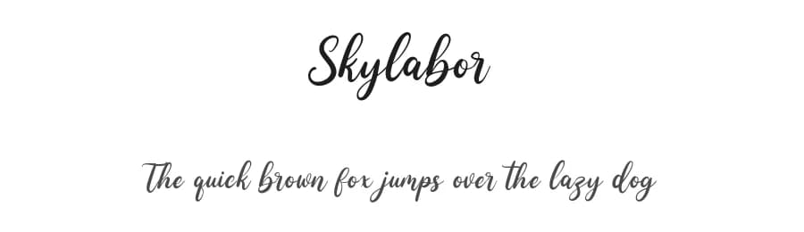 Skylabor by Maulana Creative — Script Handwritten Font