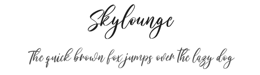 Skylounge by Maulana Creative — Script Handwritten Font