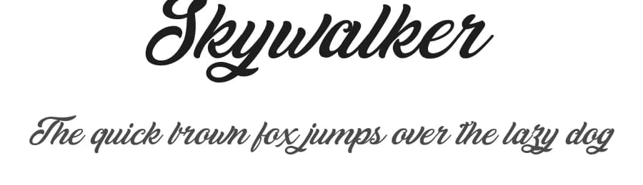 Skywalker by Billy Argel Fonts ® — Script Handwritten Font