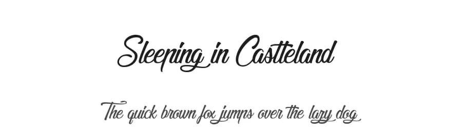 Sleeping in Castleland by Cat.B — Script Handwritten Font