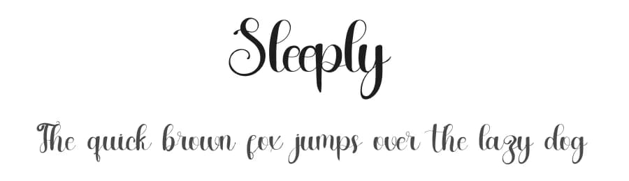 Sleeply by FreshtypeINK — Script Handwritten Font