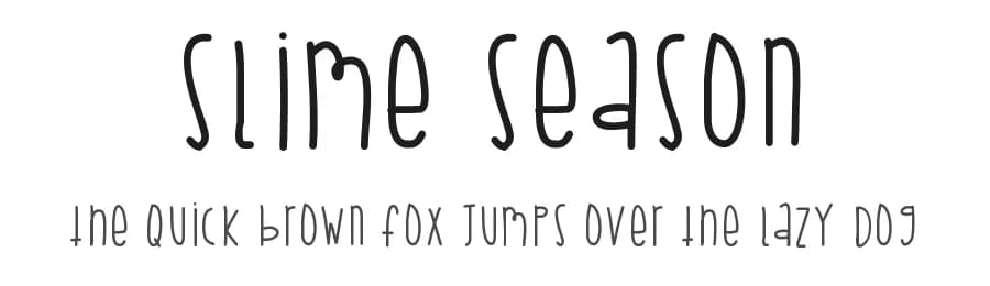 Slime Season by Des Gomez — Script Handwritten Font