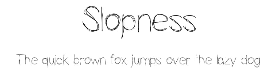 Slopness by Vanessa Bays — Script Handwritten Font