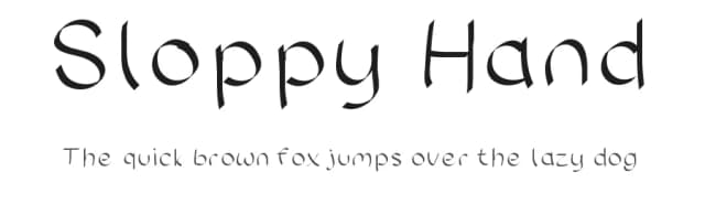Sloppy Hand by Sara Michelle — Script Handwritten Font
