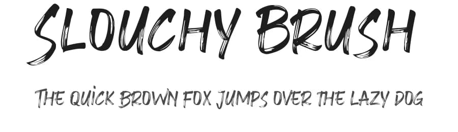 Slouchy Brush by 50Fox Studio β Script Handwritten Font