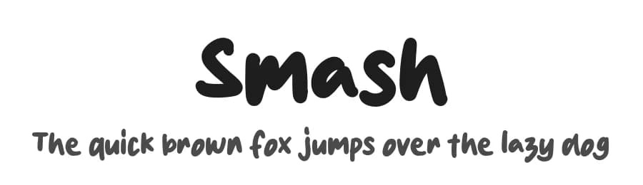 Smash by MJType — Script Handwritten Font