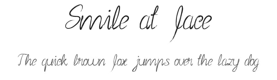 Smile at face by weknow — Script Handwritten Font
