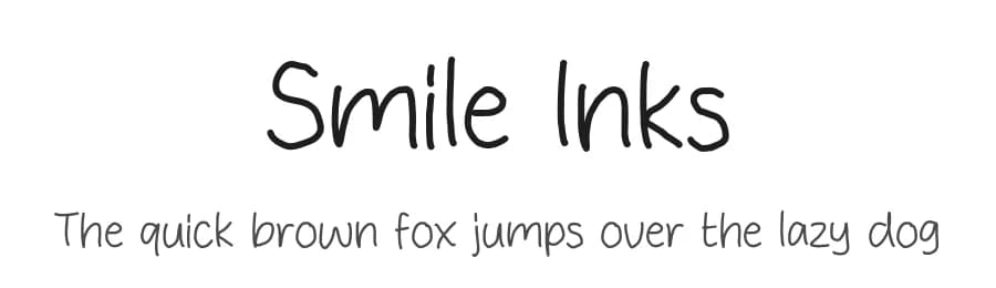 Smile Inks by MJType — Script Handwritten Font