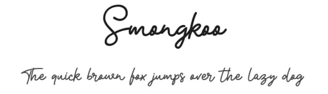 Smongkoo by Almaz Studio — Script Handwritten Font