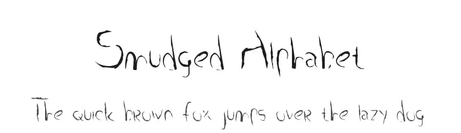 Smudged Alphabet by Tom Raaijmakers β Script Handwritten Font