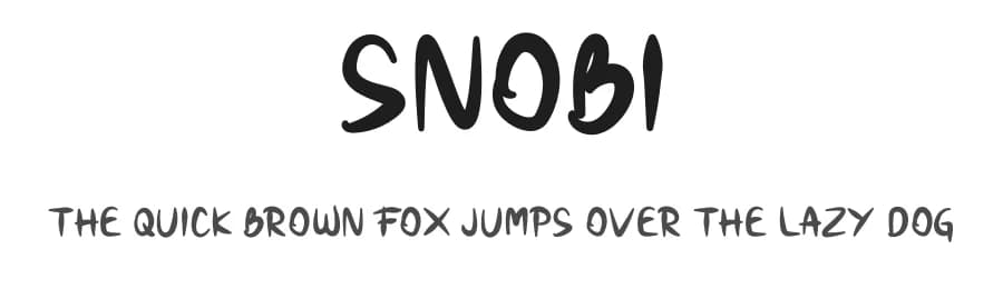 Snobi by RantautypeStudio — Script Handwritten Font