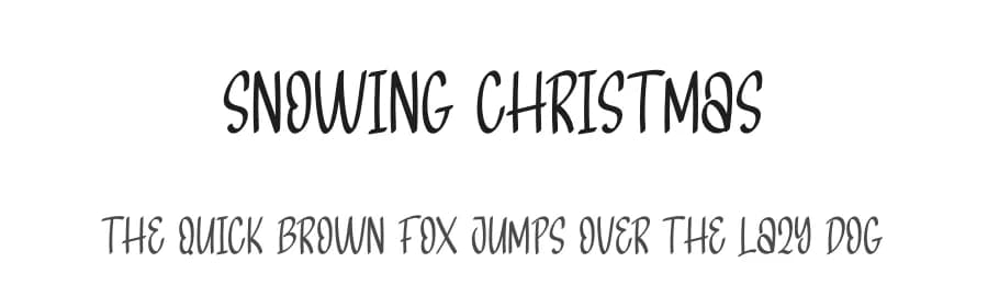 Snowing Christmas by Andi Moz — Script Handwritten Font