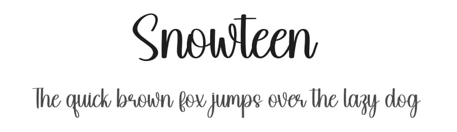 Snowteen by Scratchones — Script Handwritten Font