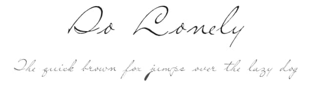 So Lonely by Intellecta Design — Script Handwritten Font