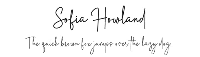 Sofia Howland by Picky Labs — Script Handwritten Font