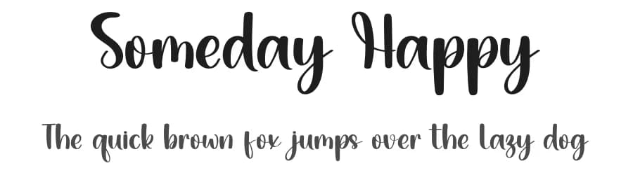 Someday Happy by PiPi Creative STUDIO — Script Handwritten Font