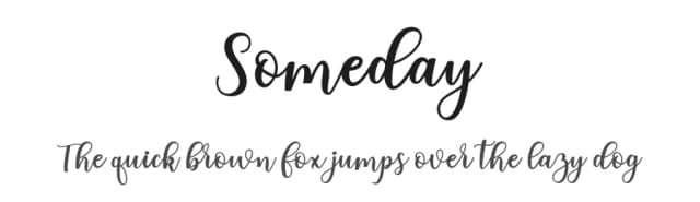 Someday by Mr Letters — Script Handwritten Font
